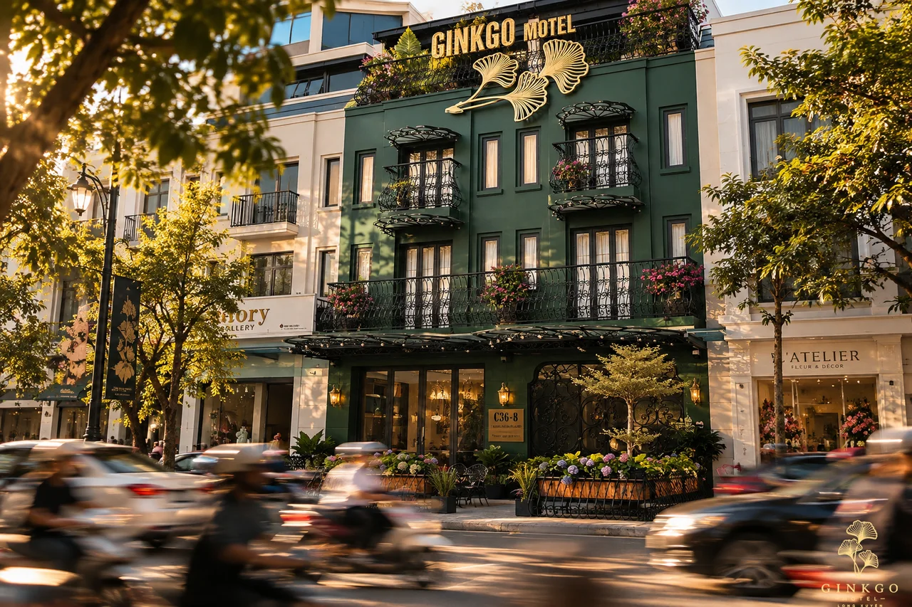 Ginkgo Motel giữa dòng xe phố trung tâm Long Xuyên